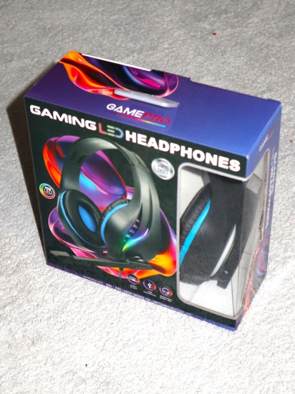 GamePro Gaming GP-900 LED Headphones w/ Microphone - Playstation, Xbox, PC NEW
